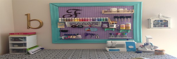 Craft Room Organization with Framed Pegboard Featured Image