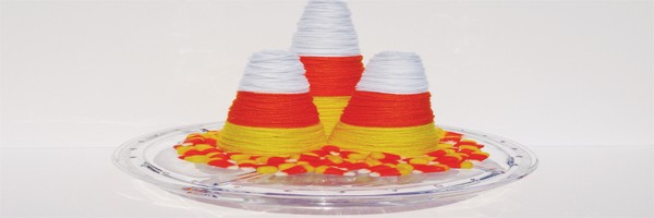 Candy Corn Yarn Cone Featured Image