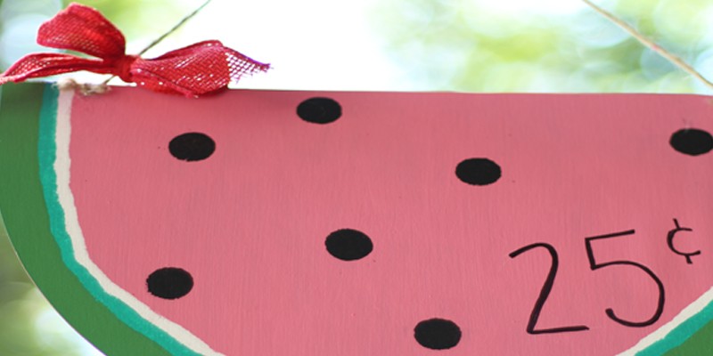Hanging Watermelon Sign