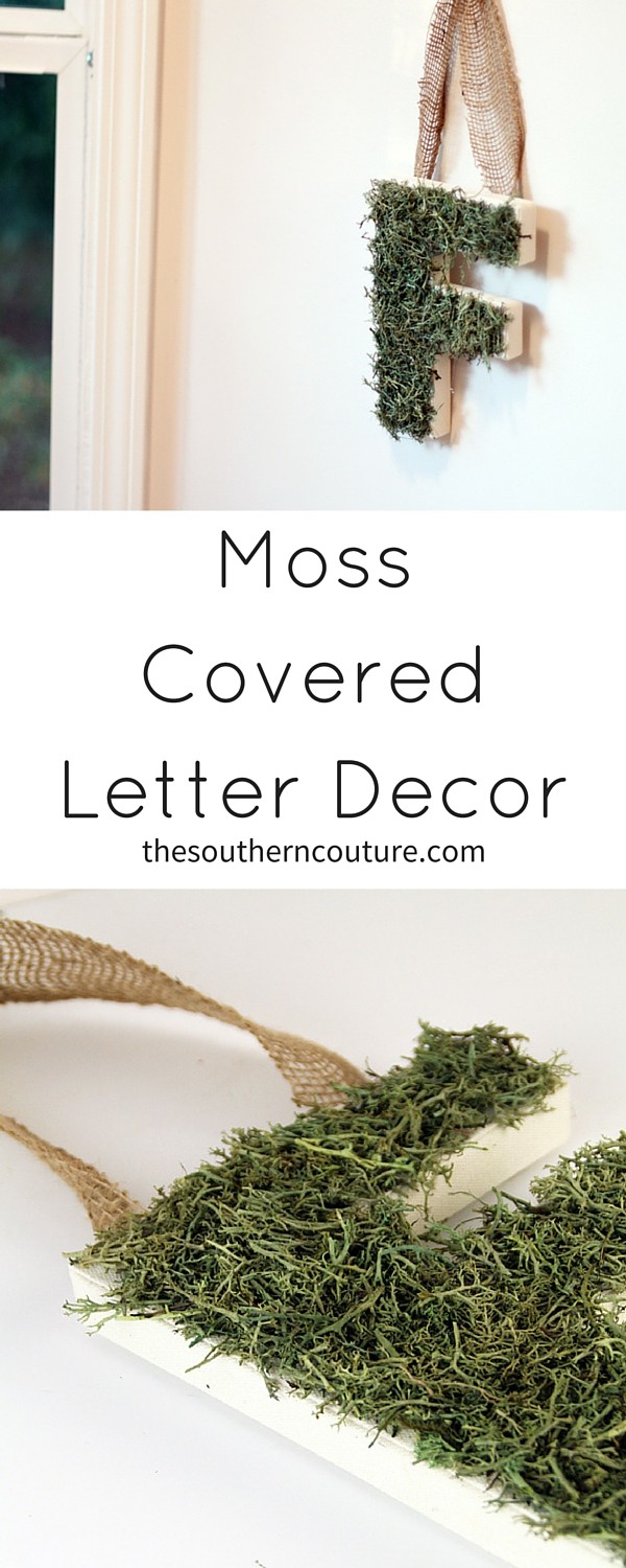 Bring some outdoors in with this easy to make moss covered letter decor that is perfect for a styled shelf or gallery wall. Get the full How-to NOW for this pop of green that you will love and need more of. 