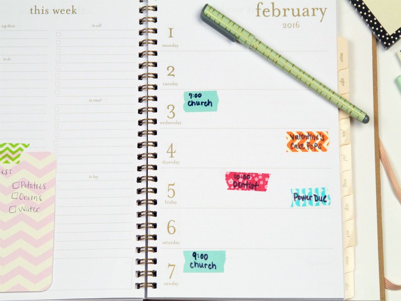 How to Use Washi Tape and More to Organize Your Planner