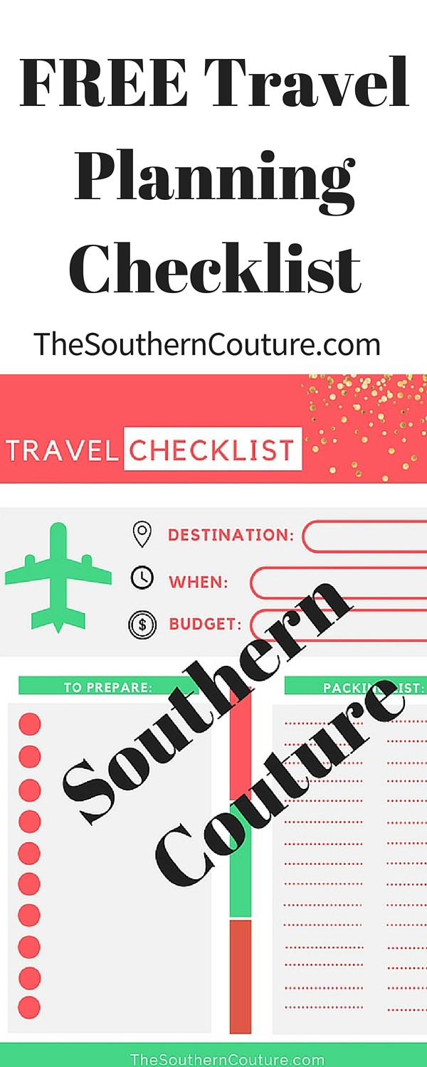 Your next vacation destination can start now with this FREE and ADORABLE traveling planning checklist to keep you organized and prepared. Be sure your next trip is RELAXING and PRINT YOURS NOW!