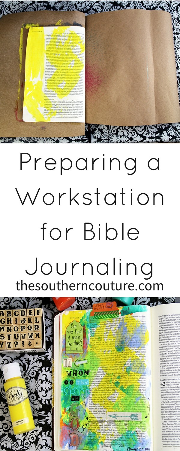 Preparing a Workstation for Bible Journaling