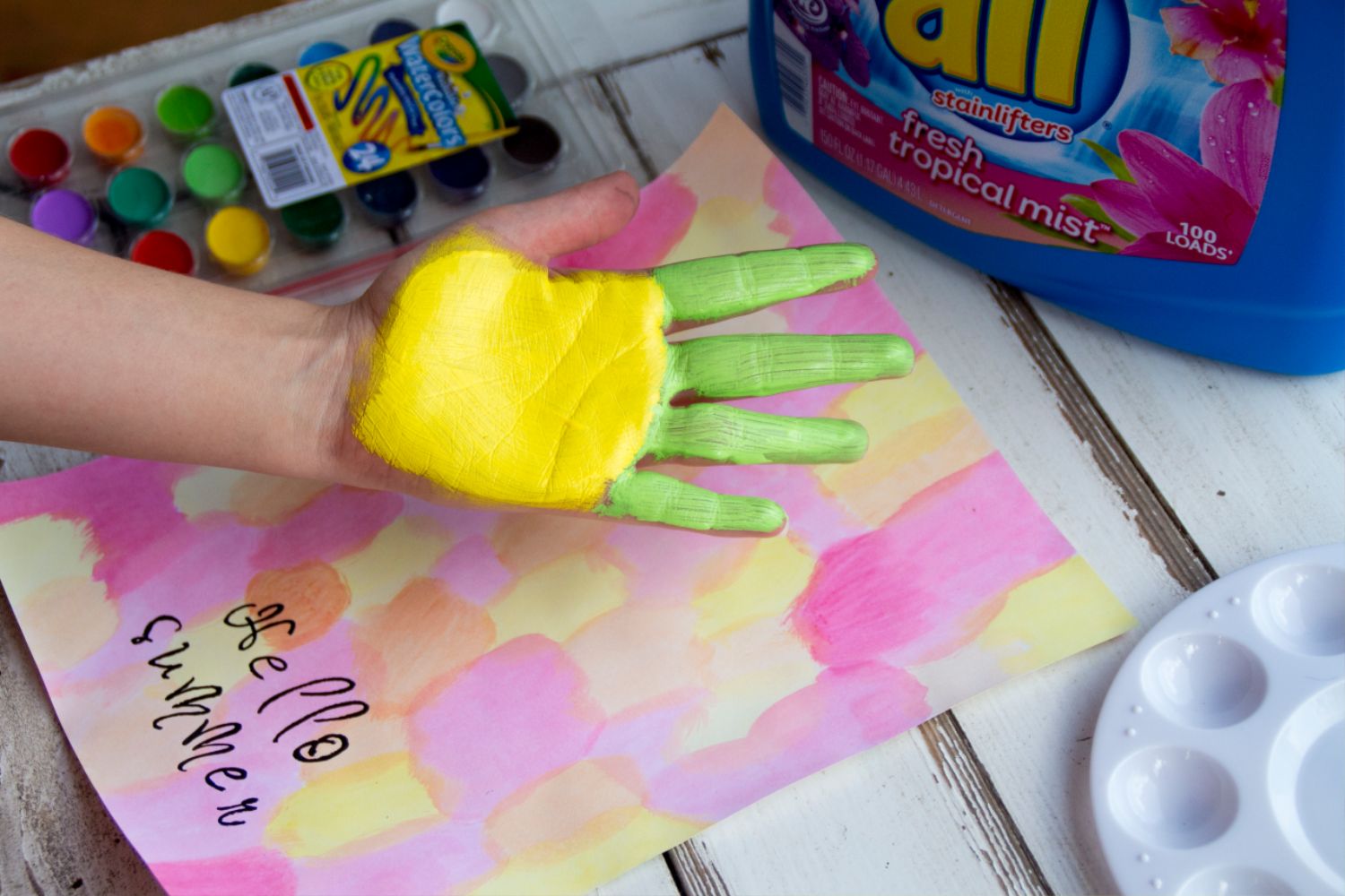 Summer Pineapple Hand Painting 