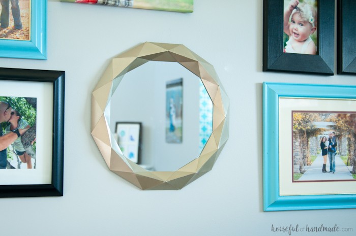 DIY Gold Framed Mirror 