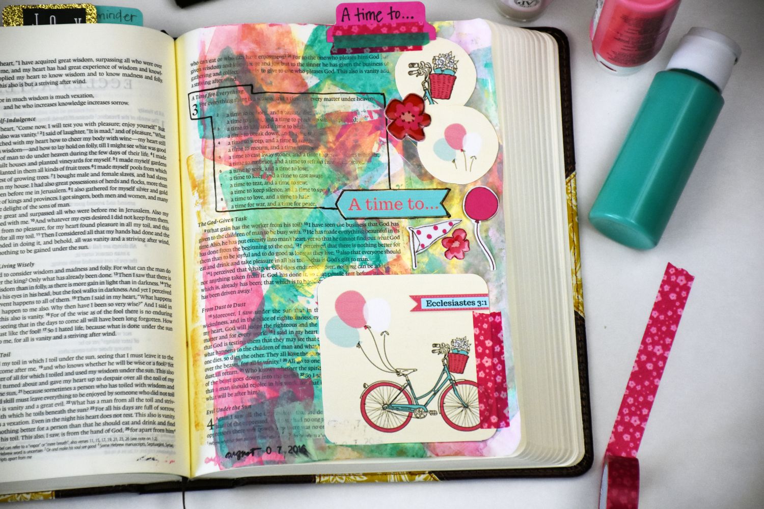 Bible Journaling with Acrylic Paint