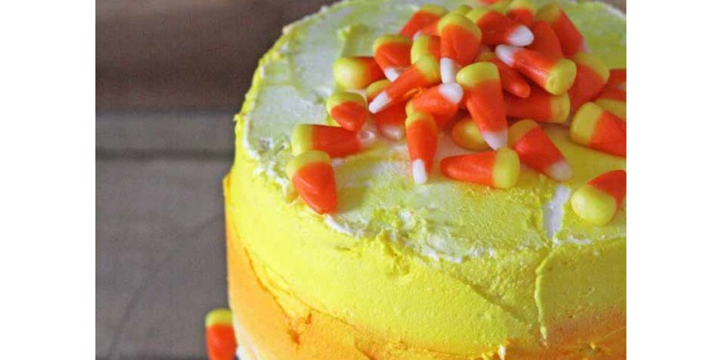 Ombre Candy Corn Cake