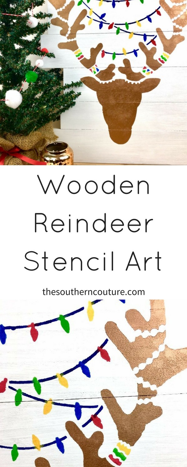 Enjoy some time for yourself during the holidays with this wooden reindeer stencil art that you can make yourself. The stencil makes it simple and easy to use and get beautiful artwork. Find out how I did it NOW!