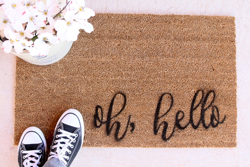 How to Paint a Doormat Using Stencils and Spray Paint 
