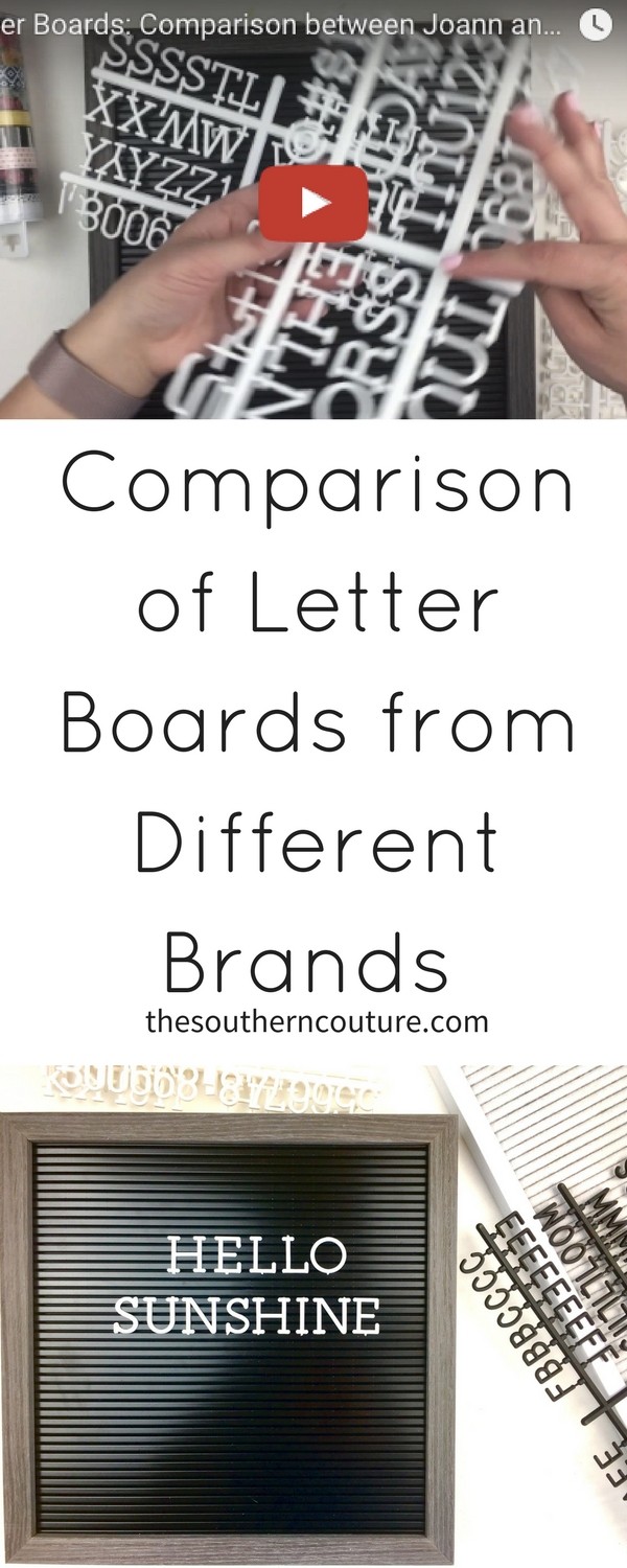 Check out this comparison of letter boards from different brands to see the features of each one and how they differ in making a decision on which to purchase. There is even a video to see both and all their details up close and personal. 