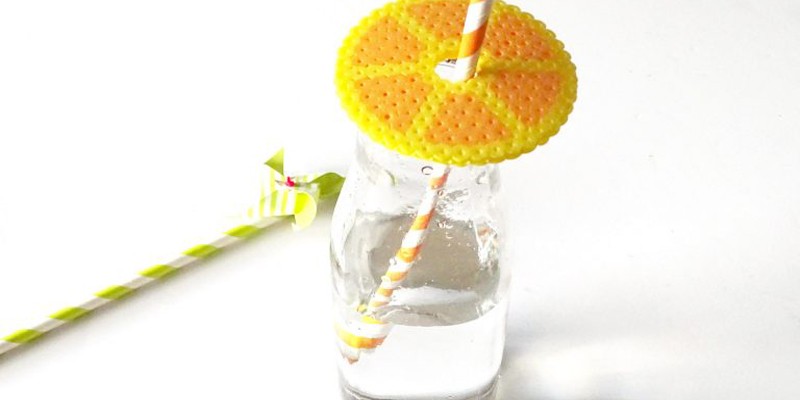 DIY Drink Cover Made from Perler Beads