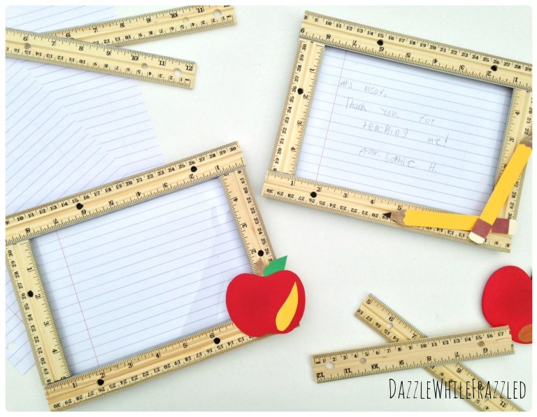  Back to School Teacher Gift Idea using Frame and School Supplies 