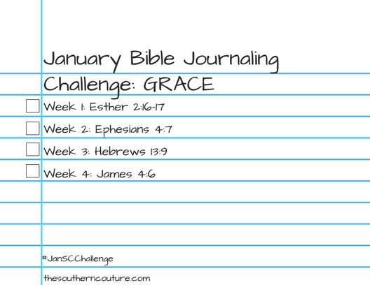2018 January Bible Journaling Challenge with FREE Printable Card 