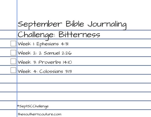 2018 September Bible Journaling Challenge with FREE PRINTABLE CARD