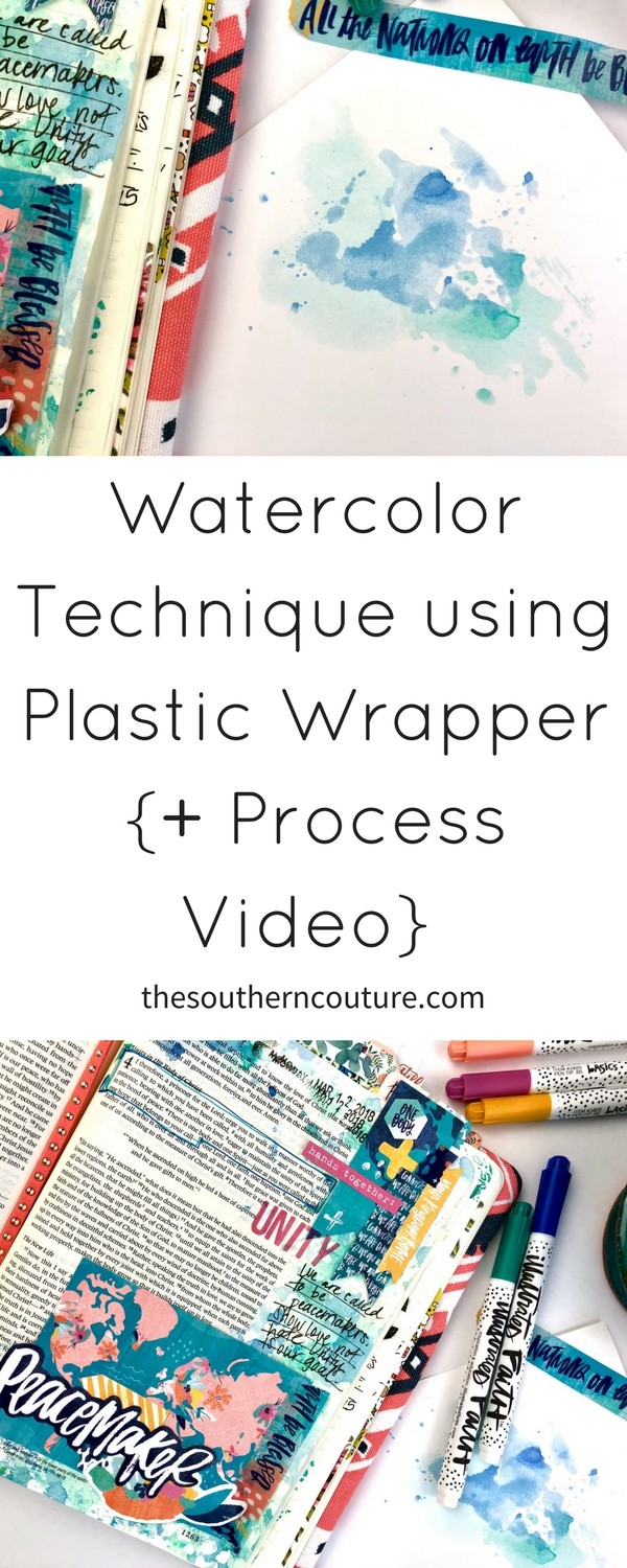 Check out this watercolor technique using plastic wrapper for Bible journaling. There is even a process video making it easy to follow along. The results will look professional, but we know how simple it really is. 