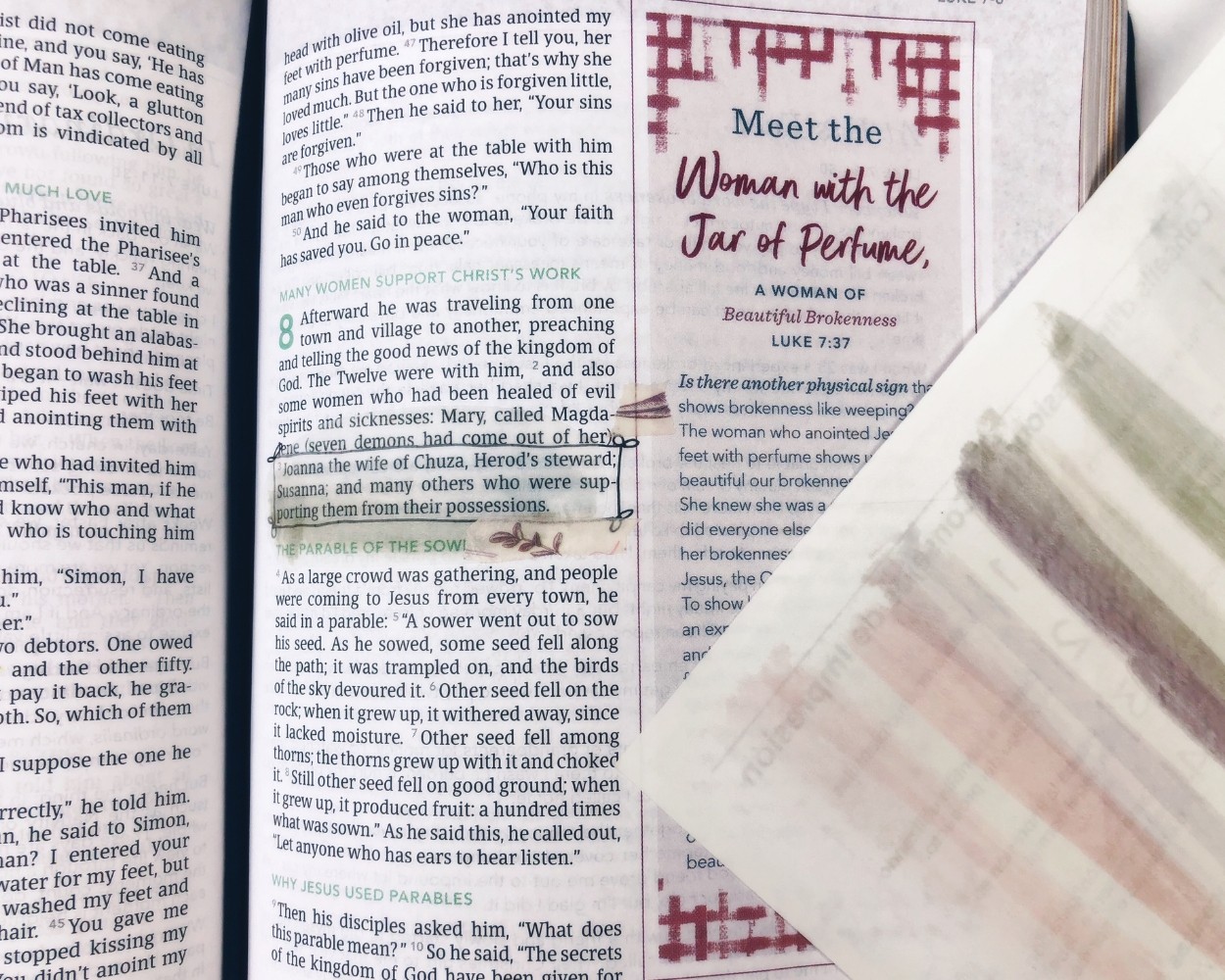 Decorating Travelers Notebook with Printable Stickers for Women of the Bible Study 