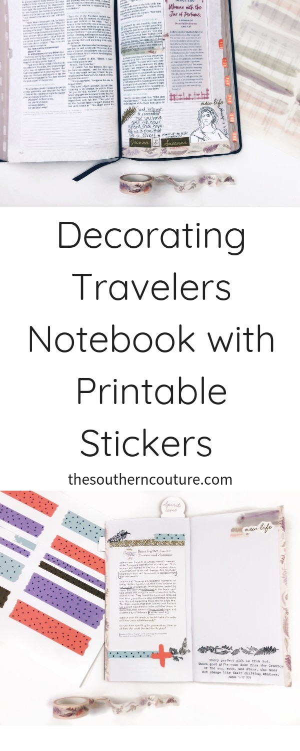 Get started decorating travelers notebook with printable stickers for Women of the Bible study. Set-up a space for journaling as you work through this devotional kit. 