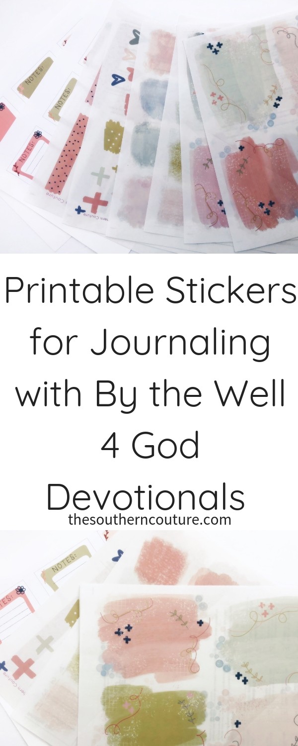 Today I'm excited to announce that I now have printable stickers for journaling with By the Well 4 God Devotionals that are perfect to use in your devotional booklet, TN, or journaling Bible. 