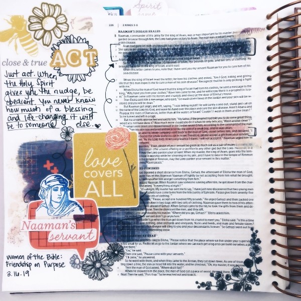 Round-Up of Bible Journaling Entries from DaySpring Women of the Bible Kit 2