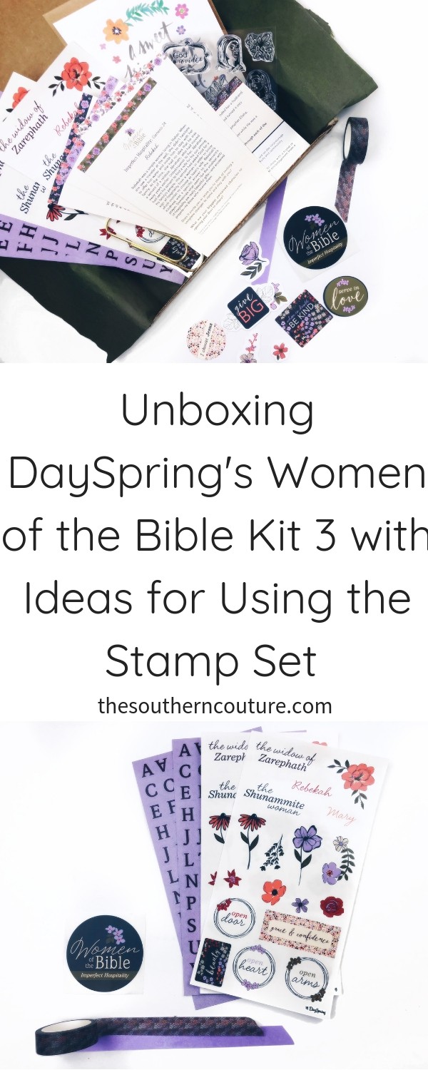 Today I'm unboxing DaySpring's Women of the Bible kit 3 with ideas for using the stamp set that is included in the kit. The supplies in this kit are so versatile and can be used for many future craft projects. 