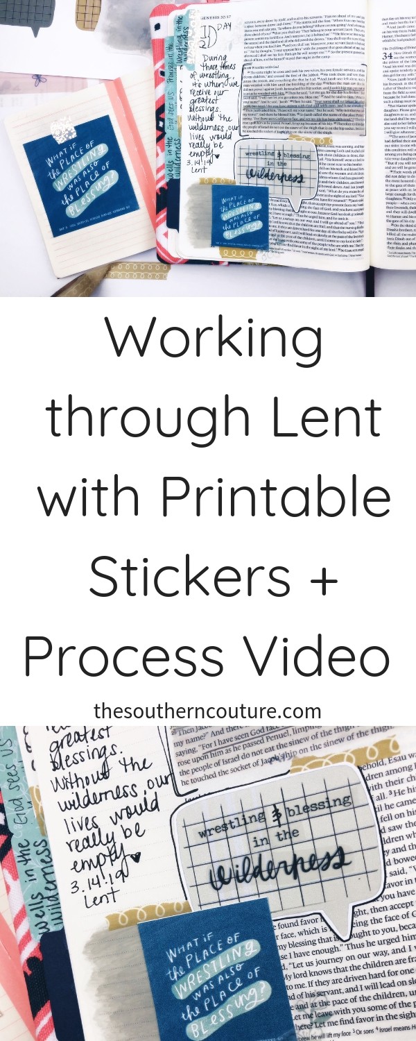 Today I'm sharing some ideas for working through Lent with printable stickers that you can use in either your journaling Bible, journal, or planner. The printable stickers help to keep it simple with the work already done for you. 