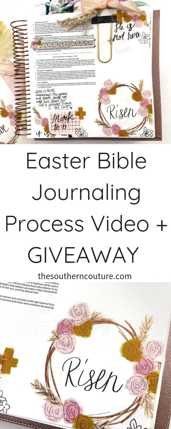 Easter is such a beautiful season of the year to really slow down and meditate on the Resurrection. I'm loving this Easter Bible journaling process video + giveaway that I'm sharing today in hopes we can celebrate together. 
