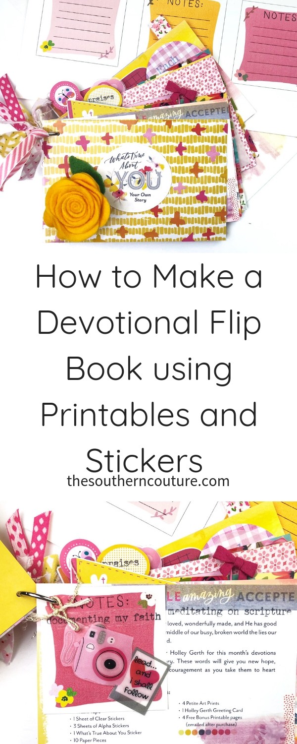 How to Make a Devotional Flip Book using Printables and Stickers