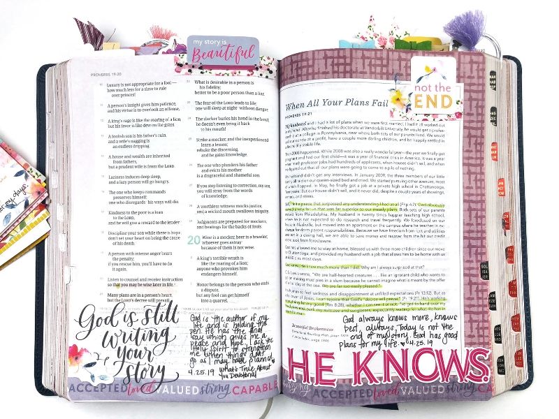 Round-Up of Bible Journaling Entries for What's True About You Kit 2