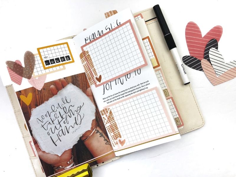 Organizing Devotional with Printables for Illustrated Faith's Heart Layers