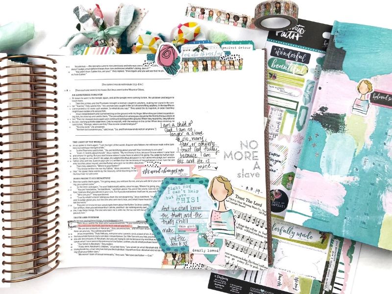 Bible Journaling Process Video using Beloved Society Collection from DaySpring