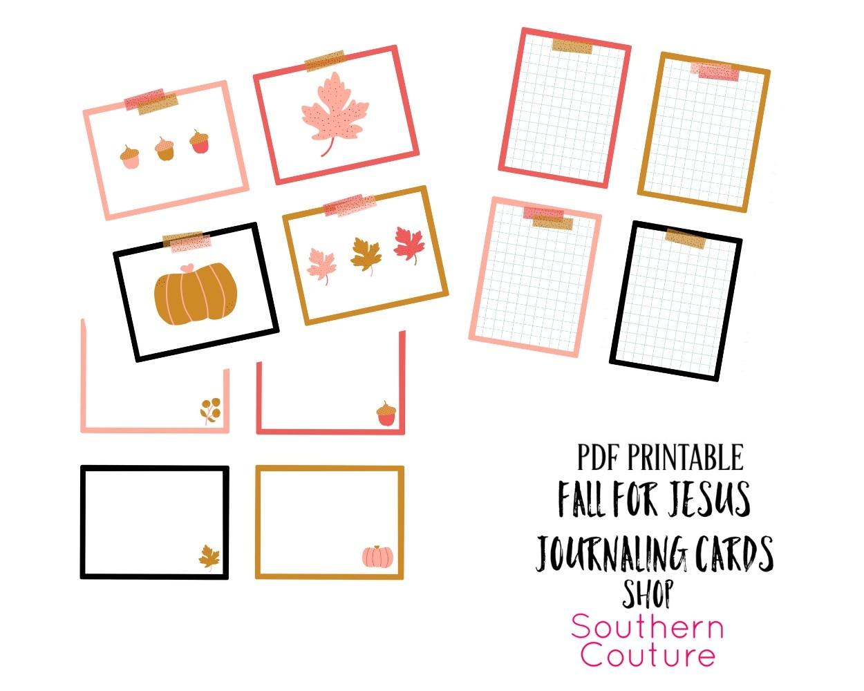Fall Inspired Bible Journaling and MemoryDex Cards using Printable Stickers 