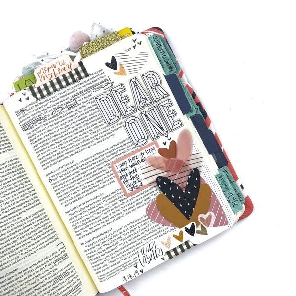 Round-Up of Bible Journaling Entries from Illustrated Faith's Heart Layers Kit