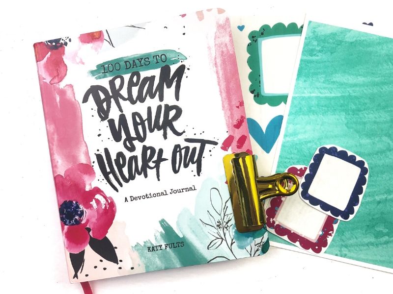 Printables and Stickers for Journaling in 100 Days to Dream Your Heart Out Devotional
