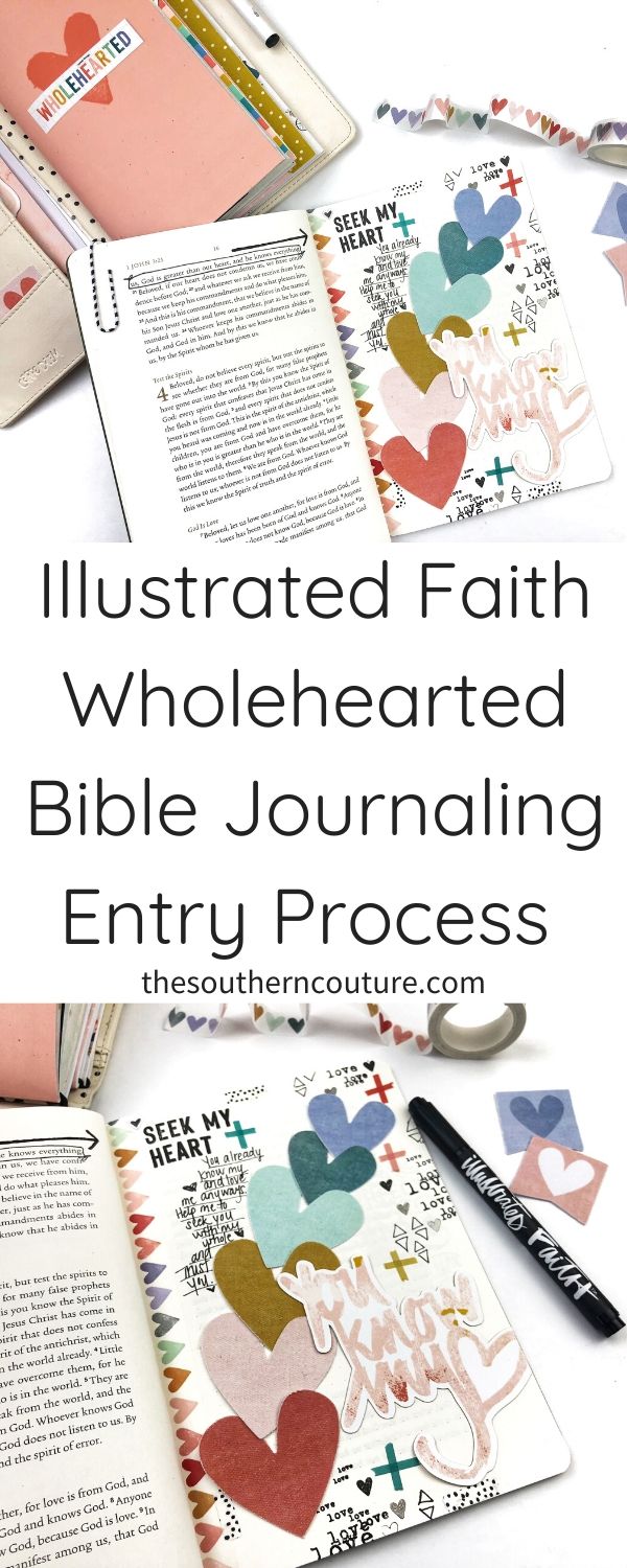 Today I'm sharing an Illustrated Faith Wholehearted Bible journaling entry process with a video walking you through my entire process from start to finish for their latest devotional. 