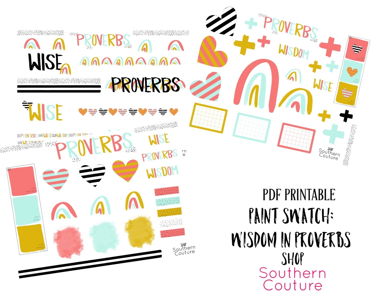 Study of Proverbs with Printables and Bible Journaling Entries 