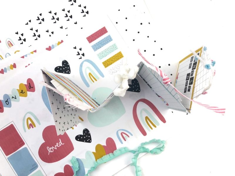 Papercrafting Mini Accordion Book Tutorial Plus New Printable Collection