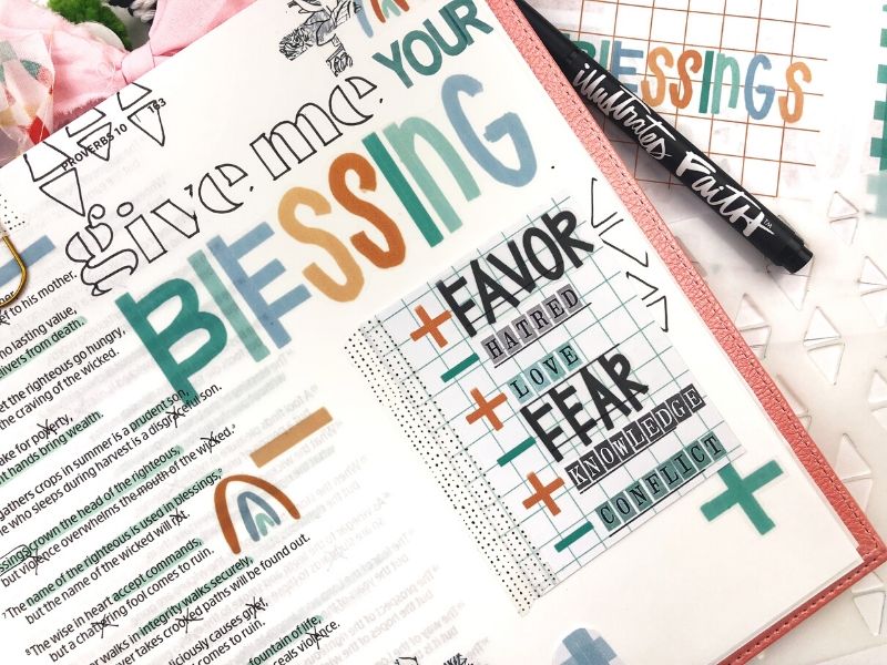 Proverbs Bible Journaling Process Video + GIVEAWAY