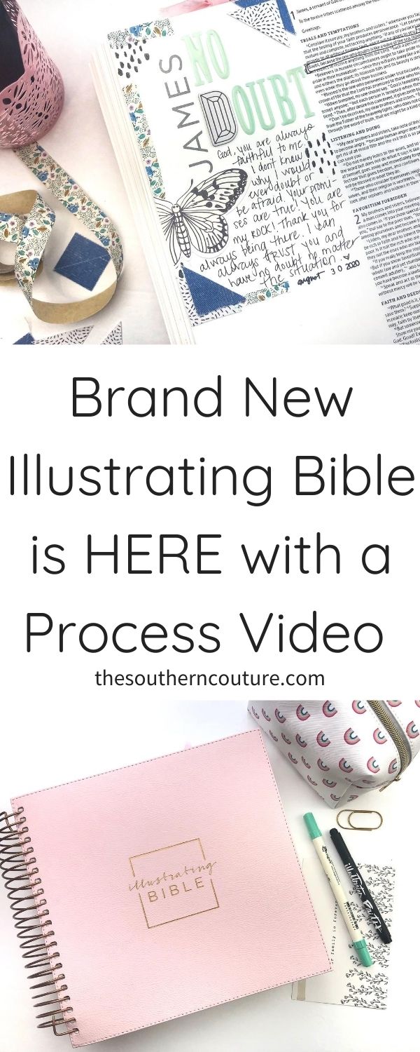 I am beyond thrilled to share with y'all that the brand new Illustrating Bible is HERE with a process video working in mine in hopes you are inspired to dig into the Word more. 