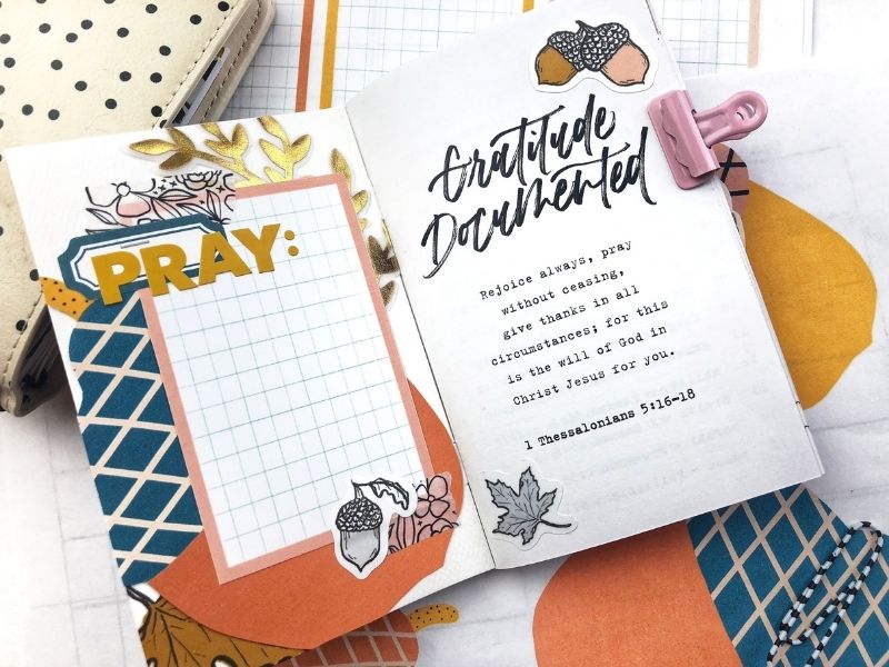 Set-Up for Illustrated Faith 2020 Gratitude Documented with New Printables