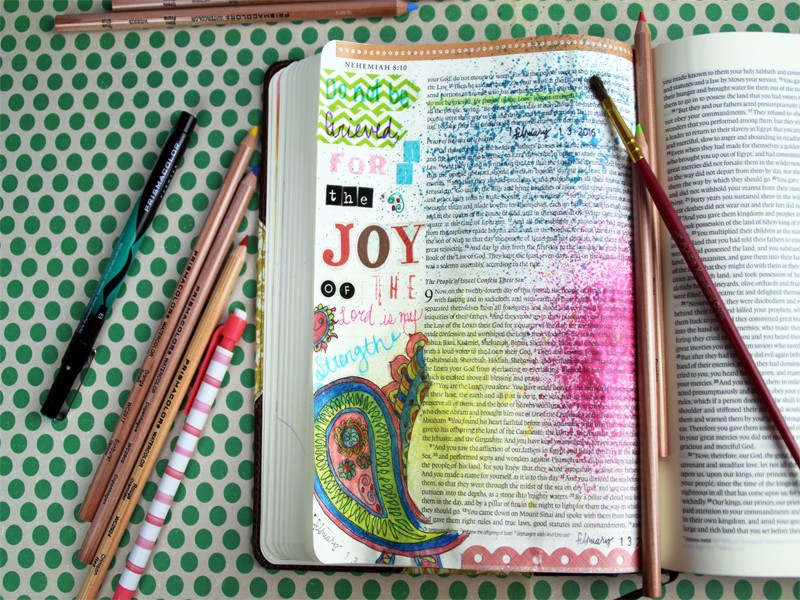 Bible Journaling with Veritas Coloring Pencils - Review and Photos