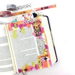 How to Use Acrylic Paint with Baby Wipe Technique for Bible Journaling ...