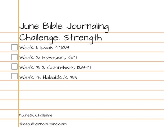 2018 June Bible Journaling Challenge with FREE PRINTABLE CARD