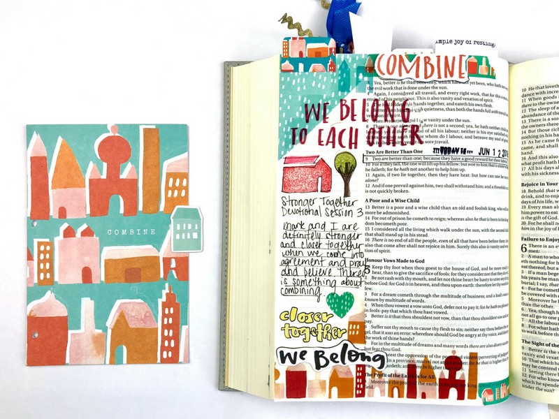 Round-Up of Bible Journaling Entries using Stronger Together Devotional Kit