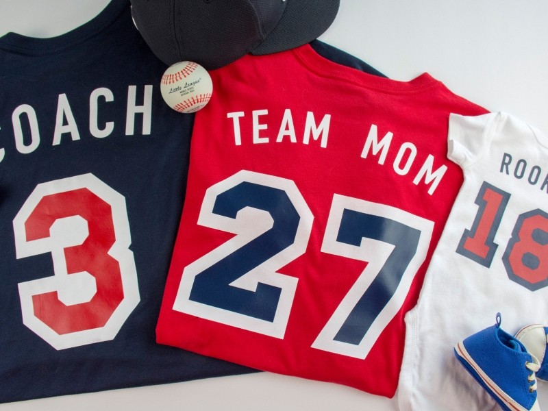 Customized Family Collection of Baseball Shirts Using the Cricut