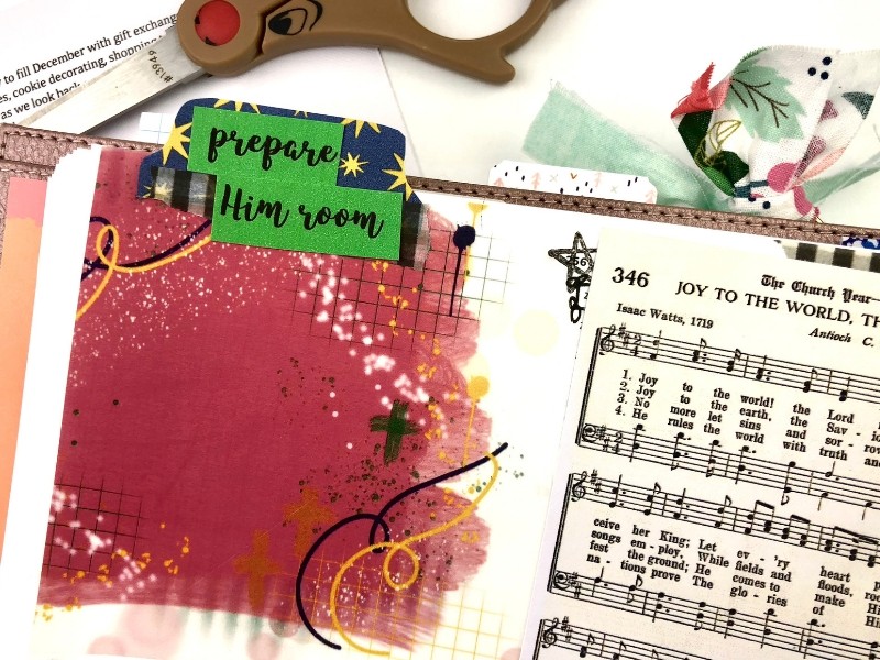 Christmas Bible Journaling Entry with Process Video 