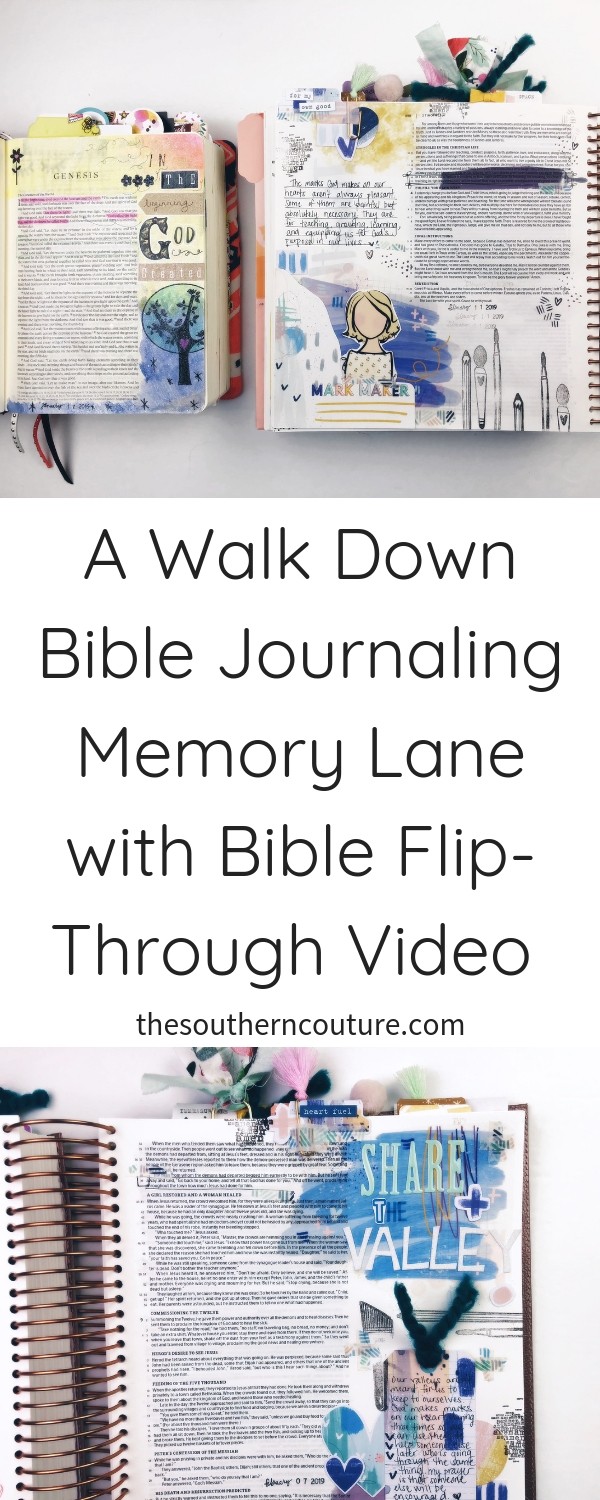 What a fun experience to take a walk down Bible journaling memory lane with Bible flip-through video showing how far we have come in our journaling Bible and our relationships with God. 