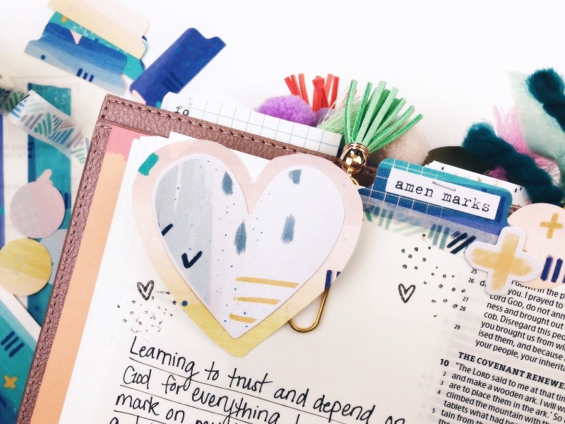 Different Ideas for Using Patterned Paper with Bible Journaling