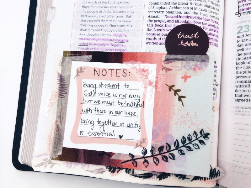 Different Ideas for Using Patterned Paper with Bible Journaling