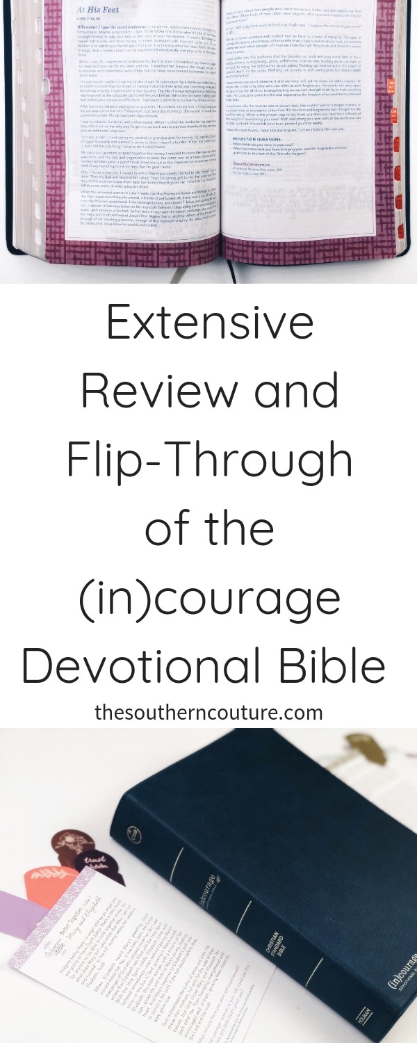 If you are wanting to dig deeper in the Word of God, then check out this extensive review and flip-through of the (in)courage Devotional Bible with hundreds of devotionals and other resources. 