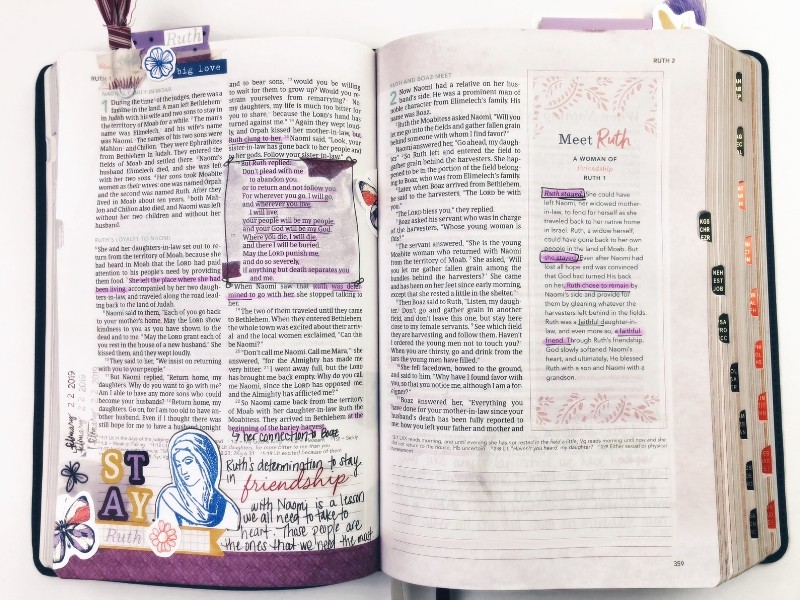 Round-Up of Bible Journaling Entries from DaySpring Women of the Bible Kit 2